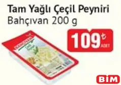 BAHÇIVAN TAM YAĞLI ÇEÇİL PEYNİRİ 200 G